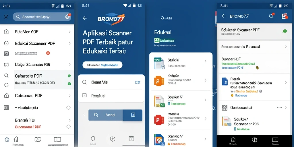 Tampilan antarmuka BROMO77 untuk fitur Scanner PDF yang user-friendly.