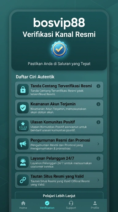 Tampilan kanal resmi bosvip88